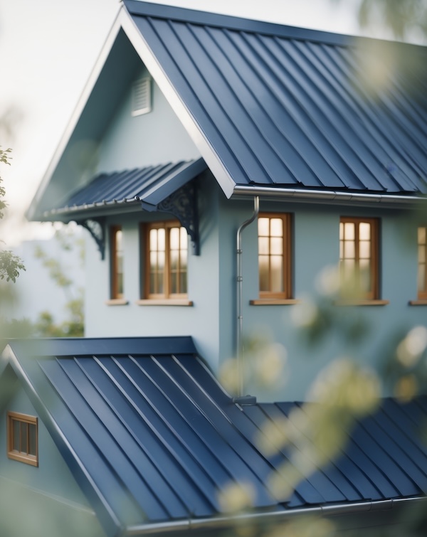 Metal Roof on New House
